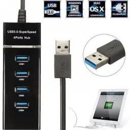 BhalTech 4 Port USB 3.0 Hub Splitter 4 Port USB 3.0 Hub Splitter Portable Mini USB Expander High USB Hub image 3