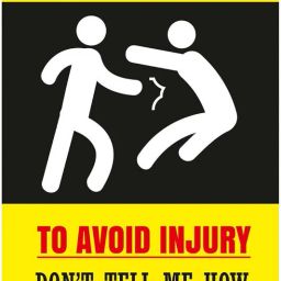 Poster Warning Avoid Injury Funny Wall Poster, 13x19 Inches, Matte Paper Fine Art Print-image-86