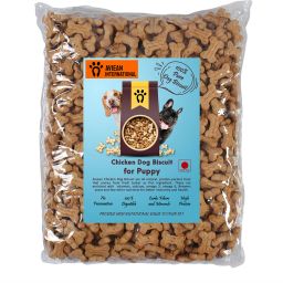 Dog Biscuits Puppy 500 Gm Chicken Biscuits Dog Treats With Calcium Egg 0.5 kg Dry New Born, Young, Adult Dog Food-image-4