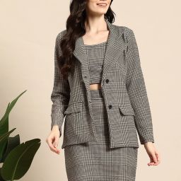Top Skirt Co-ords Set with Blazer-image-1