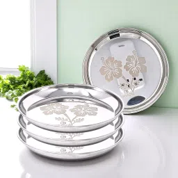 Stainless Steel Half Plate KB | 180g | 18cm Dia | Heavy Gauge | Mirror Finish Half Plate-image-59
