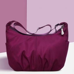 Purple Women Shoulder Bag Nylon Womens Crossbody Bag Purse with Adjustable Shoulder Strap(Color-Purple)-image-62