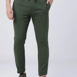 Men Solid Green Track Pants-image-73