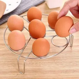 Steel Egg Steamer Rack Heatproof Stackable 7 Holes Steel Egg Steamer Rack Heatproof Stackable 7 Holes Stand Egg Cooker-17