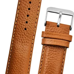 DBLACK [PICA] Pebble Design Pattern, 20 mm Genuine Leather Watch Strap-image-84