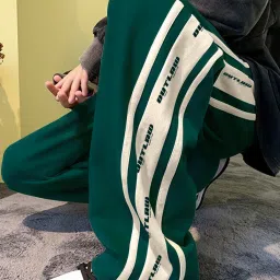 Men Colorblock Green, Beige Track Pants-image-12