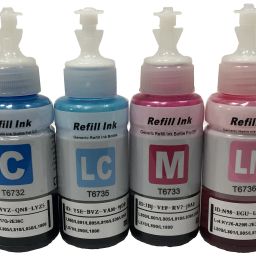 PRINTZONE Refill Ink T673 Compatible for L800 L801 L805 L810 EcoTank Printers - BK , C , LC , M , LM , Y - Six Color Black + Tri Color Combo Pack Ink Bottle-image-32