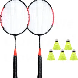 Exotic Kids Badminton Racket Set with 5 Shuttlecock For Kids Badminton Kit-image-19