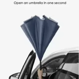 promise plus group Double Layer Inverted Colourful Umbrella for Men-Women with C-Shaped Handle Anti UV Protection Waterproof-Windproof Car Rain Outdoor Use Umbrella (Random Colors) (C- Shape Umbrella) (Multi color) Umbrella image 5