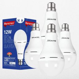 Bright Rechargeable Emergency Bulbs | 12W Light Pack of 4 4 hrs Bulb Emergency Light-image-60