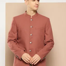Men Self Design Double Breasted Party Blazer-image-67