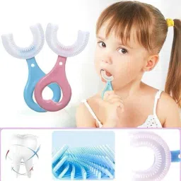 2 x U shaped brush for kids Kids Brush for Kids Infant Toothbrush For 2-6 Years Ultra Soft Toothbrush-11