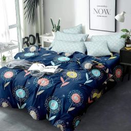 210 TC Polycotton Double Floral Flat Bedsheet-image-23