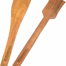 Rosewood Cooking Spoons set of 2 - Flip (Palta For Dosa/Roti | Handmade | Ideal for NON STICK) Wooden Cooking Spoon, Serving Spoon Set-13