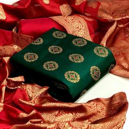 Unstitched Cotton Silk Salwar Suit Material Printed-image-3