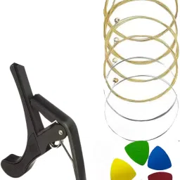 Acoustic KARUNA STRING WITH BLACK CAPO AND 5 PICKS MDLA2 Guitar String-picture-1