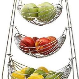 Stainless Steel 3 Tier Fruit Basket / Vegetable Basket / Kitchen Rack / Kitchen Storage / Fruit & Vegetables Stand For Kitchen & Home Stainless Steel Fruit & Vegetable Basket-image-43
