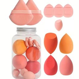 Triangle Loose Powder Puffs, Makeup Sponges, And Mini Finger Puff Super Soft-image-12