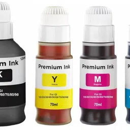verena GI-70 High Quality Ink for PIXMA GM2070,GM4070,G5070,G6070,G7070 Printers Black + Tri Color Combo Pack Ink Bottle-25