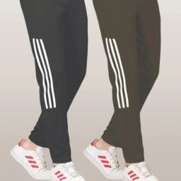 Pack of 2 Men Solid Multicolor Track Pants-image-78