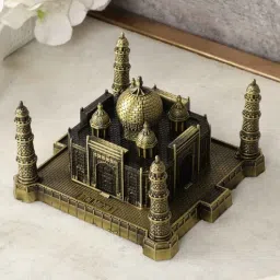 exim decor Metallic 2.5 Inches Taj Mahal Monument Miniature Showpiece-picture-3