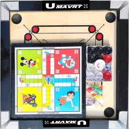 mind-blowing 20 inch Carom Board + ludo-snake + Coins & Striker & powder 51 cm Carrom Board-picture-20