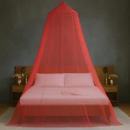 Polyester Adults Washable Hanging Double bed Round Mosquito Net-6