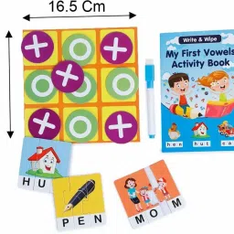 promocart Learn Words with Vowels Jigsaw Puzzle with Activity Book, 90 Pcs image 3