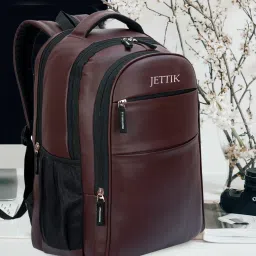 Large 40 L Laptop Backpack Vegan Leather Travel College Office Bag Backpack-picture-24
