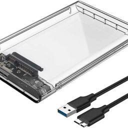 OG X NEXSA Transparent USB 3.0 to SATA Hard Drive Enclosure – Tool-Free External Case 2.5 inch Fast Transfer Speed Up to 5 Gbps & Up to 4TB Storage Capacity 2.5 SATA SSD HDD image 2