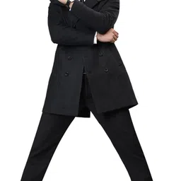 honnete Acrylic Polyester Solid Coat For Men-picture-31