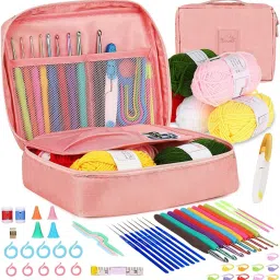 Crochet Kit for Beginners Adults Include Yarns, 59pcs Crochet Starter Kit-image-18