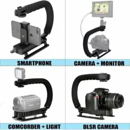 TECHGEAR Universal Stabilizer C-Shape Bracket Video Handheld Grip for DSLR DV Camer 3 in1 Stabilizer Bracket Video Handheld Grip Camera Rig image 4