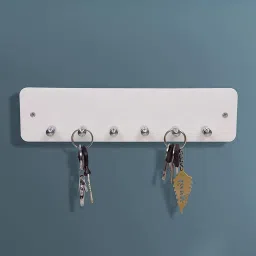 Acrylic Key Holder/6 Hook Key Stand/Multipurpose/Cloths Holder/Towels Holder Acrylic Key Holder-image-21