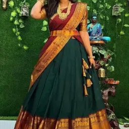 Self Design Semi Stitched Lehenga Choli-image-64