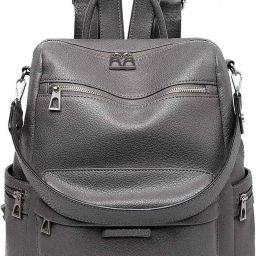 Medium 25 L Laptop Backpack Backpack Purse for Women Convertible 25L Travel Vintage PU Leather Shoulder Bag-image-68