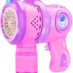 Space Bubble Maker Gun for Kids with LED Light Leak Proof Machine with Solution Toy Bubble Maker-image-27