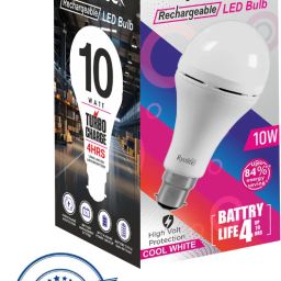 Rechargeable Bulb 4Hr Battery Backup Inverter Bulb, 10 W Standard B22 LED Bulb 4 hrs Bulb Emergency Light-image-64