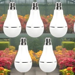 Charging Bulb 9W LED 1200mAh battery 4 hrs emergency light Pack of 5 bulbRN377 4 hrs Bulb Emergency Light-image-70