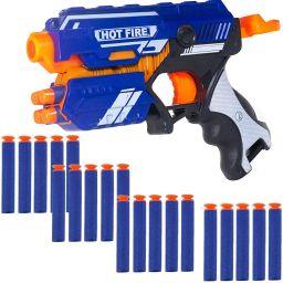 Manual Soft Bullet Shooting Gun Toy with 20 Safe Foam Bullets for Kids Guns & Darts-11