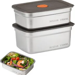 Stainless Steel Fridge Container - 1000 ml, 1500 ml-24