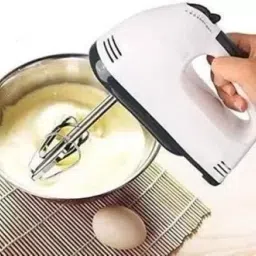 260 W White, Electric Hand Mixer with Stainless Steel 7Speed Beaters, Dough Hooks Hand Blender-image-15