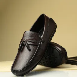 Provogue Men Brown Faux Leather Formal Slip On Loafers Slip On For Men-image-28