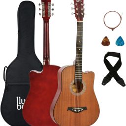 B-38C SAPELE, 38 Inch Acoustic Guitar Sapele Mahogany Laminate, Basswood Tech Wood Right Hand Orientation-11