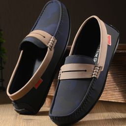 Killer Men’s Casual Loafers Blue Faux Leather SlipOn Comfort Versatile Shoes Loafers For Men-picture-41