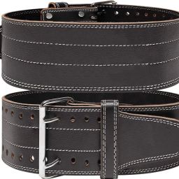 Weightlifting Gym Belt with Double Metal Prong for Fitness Workout Leather Abdominal Belt-image-41