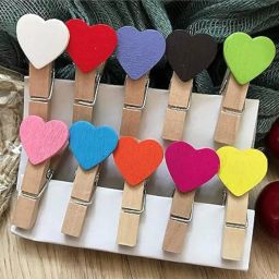Wood Photo Clips Heat Colorful Wooden Cloth Clips-image-92