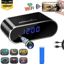 AVOIHS Hidden WiFi Wireless Camera HD 1080P Digital Table Clock Night Vision Live View Security Camera-picture-17