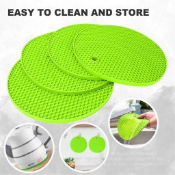 Multipurpose Silicone Hot Mat and Trivets for Kitchen, Dining, Heat Resistant mat finish Trivet-12