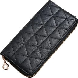Women Black Fabric Wallet-14
